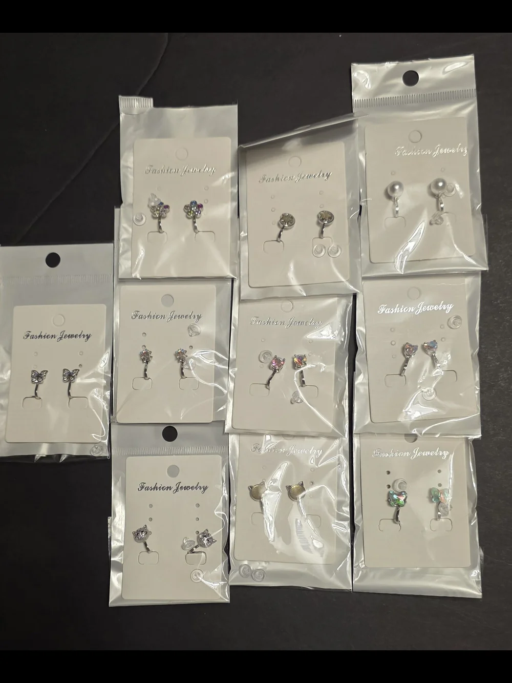 Fashion Jewelry For Girls Multi-Color Crystal Stud Earrings Set